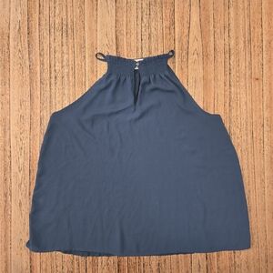 Loft Womens Small‎ Blue Halter Top Sleeveless Blouse